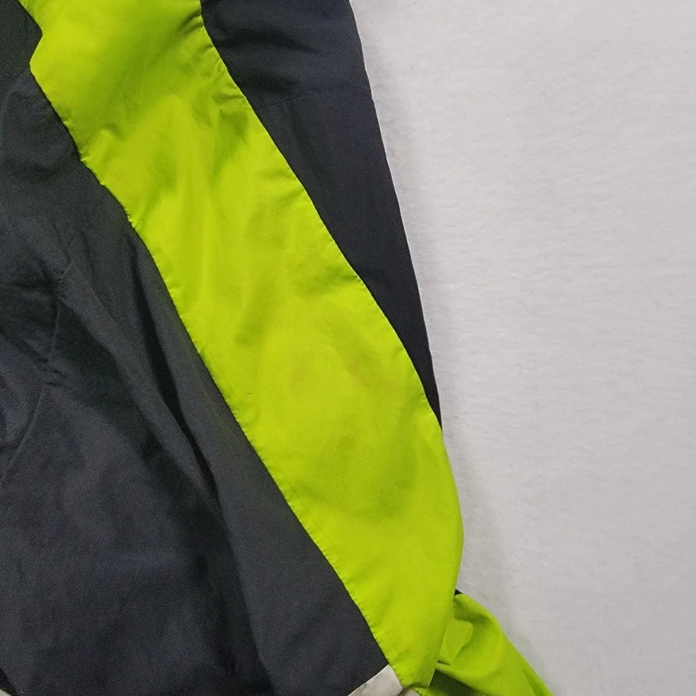 Adidas FR6599 Windbreaker Track Jacket Mens 2XL Black Neon Yellow Colorblock Zip